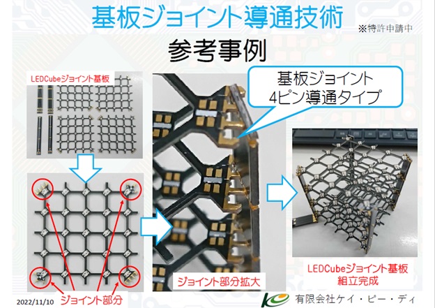 圧倒的インパクトと表現力！ LEDCubeを支える基板ジョイント導通 